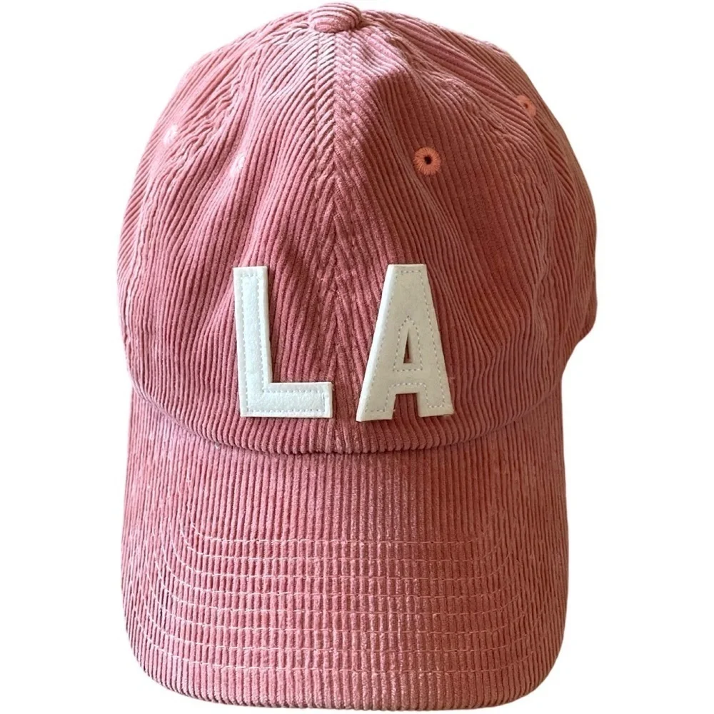 American Needle Pink Corduroy LA Baseball Hat
